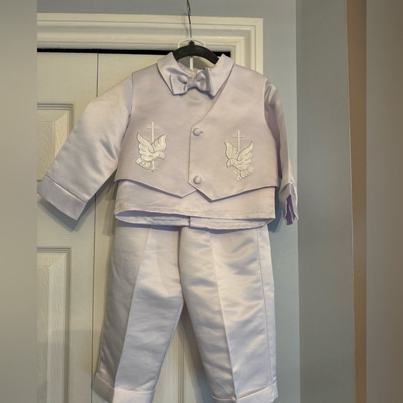 Boys/Toddler Baptism Pure White vest suit - 2T-3T - Picture 2 of 5